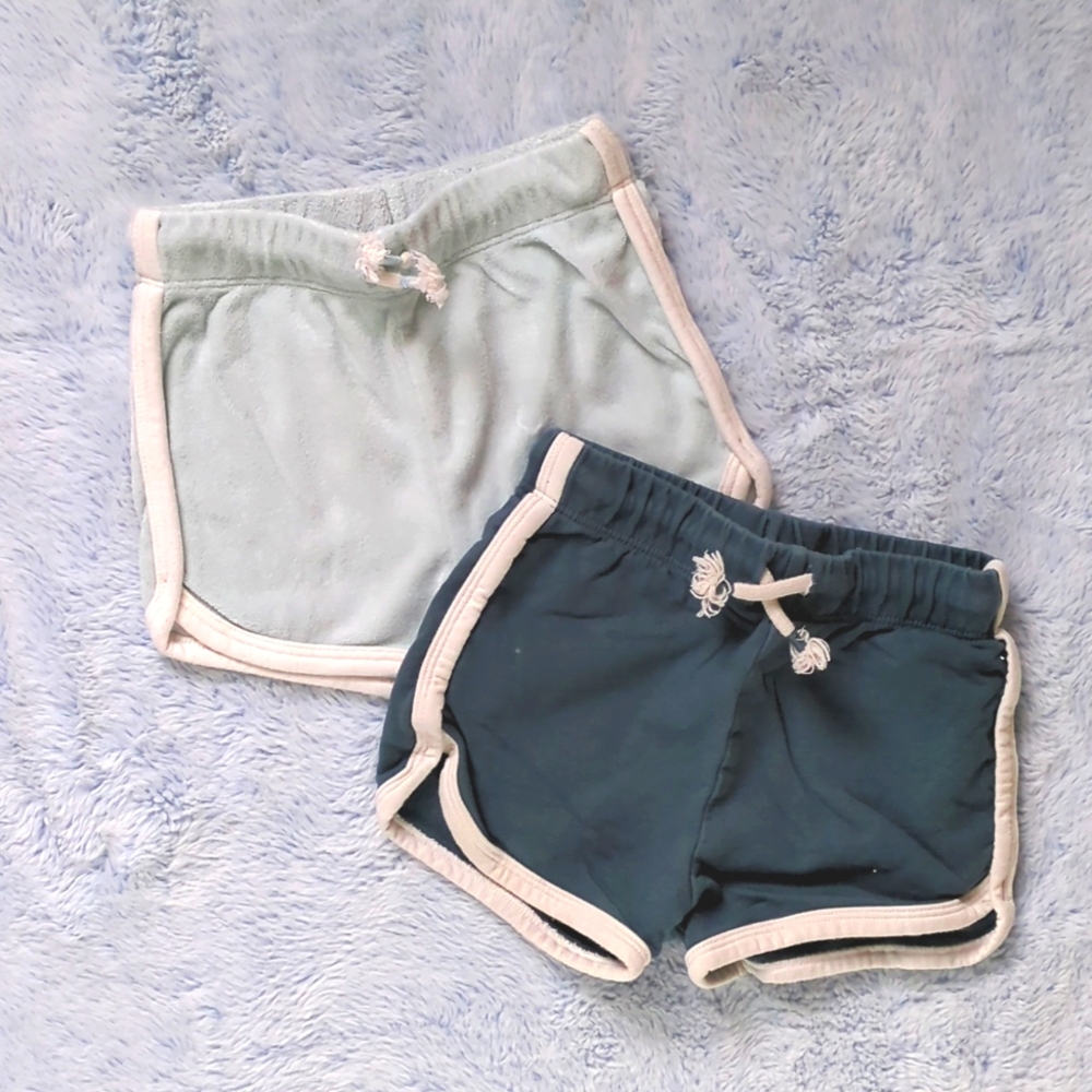 24M 2T Little Co Lauren Conrad Dolphin Hem Retro Track Shorts Terry Cotton